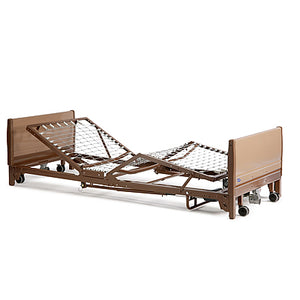 Most often used when there is concern about falling out of bed, the Invacare Full Electric Low Bed.|Optional Invacare Innerspring Mattress|Optional Invacare Economy Foam Mattress|Optional Clamp-On Half-Length Rail (32" L)|4" Extension Kit (Extends bed to 84" Length) is placed in the middle of bed|Optional Chrome-Plated Full-Length Bed Rail (55" L)