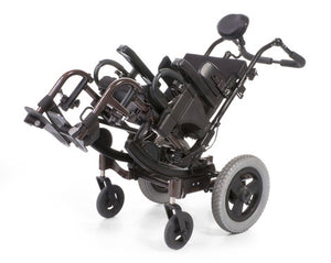 Zippie Iris Pediatric Tilt-In-Space Wheelchair Standard Rigid Frame Tilted