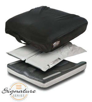 Sunrise Medical J2 Wheelchair Cushion|Sunrise Medical J2 Wheelchair Cushion|Sunrise Medical J2 Wheelchair Cushion - Contoured|Sunrise Medical J2 Wheelchair Cushion - Incontinence Cover|Sunrise Medical J2 Wheelchair Cushion - Jay Flow Pad