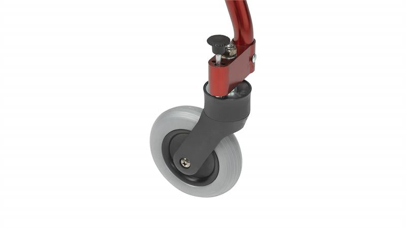 Front Caster Swivel Lock locks rotation or allows for free swivel