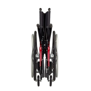 Catalyst 5 Folding Wheelchair completely folded for storage or transport