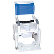 MJM Laguna Adjustable Pediatric Shower Commode Chair|10 Quart Square Commode pan comes standard|Upgrade your casters to the 5" locking casters for more difficult threshold|Color Options for Vinyl Only|Colors available in Mesh Fabric