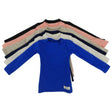 Kozie Clothes Baby Long Sleeve Plain And Simple Kozie Compression Shirt|Snaps at shoulder make overhead dressing easier|Baby wearing Long Sleeve Plain And Simple Kozie Compression Shirt
