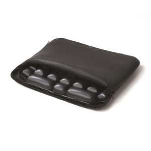 Roho LTV Seat Cushion with fabric cover half off is easily removed|Roho LTV Seat Cushion with Leather cover|Roho LTV Seat Cushion with Leather cover half off to show air cells|Roho LTV Seat Cushion with fabric cover half off is easily removed