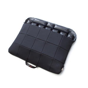Roho LTV Seat Cushion with fabric cover half off is easily removed|Roho LTV Seat Cushion with Leather cover|Roho LTV Seat Cushion with Leather cover half off to show air cells|Roho LTV Seat Cushion with fabric cover half off is easily removed