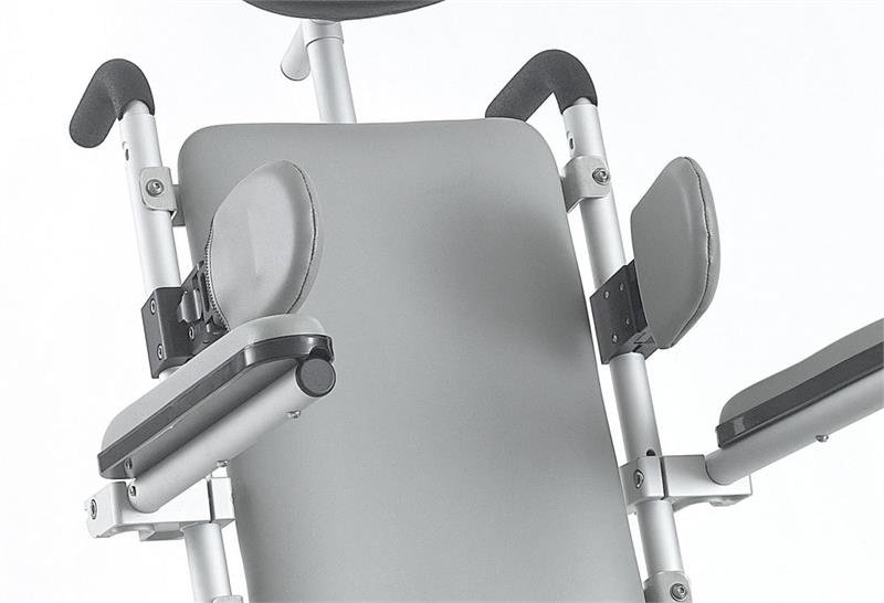 Folding Rolling Shower Chairand Commode by Nuprodx|8" Wide Commode Opening 4" Slot|Optional Swing-Away Arms|2 Part Solid Cushion|Carrying Case with Casters|18"x10"x10" Standard Carrying Case|Optional B Drop Rail|Commode Pan is an optional accessory|Commode Pan Lowering Brackets|Calf Panel|Nuprodx Laterals|Nuprodx Hip Guides|BodyPoint Hip Belt