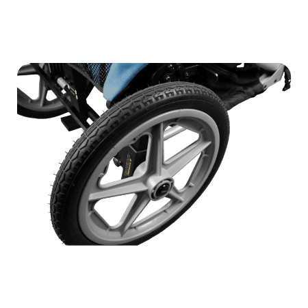 Wheels on Leggero Dyno 3-Wheel Tilt Stroller are great on all terrain