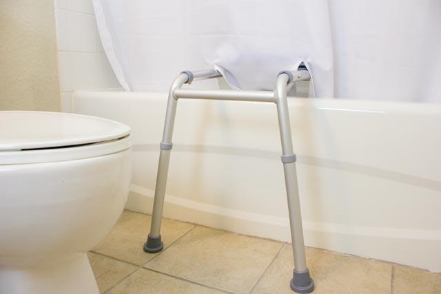 Benchmate Split Shower Curtain in White|Benchmate Split Shower Curtain in Beige|Closeup on curtain "splits" to go over transfer legs