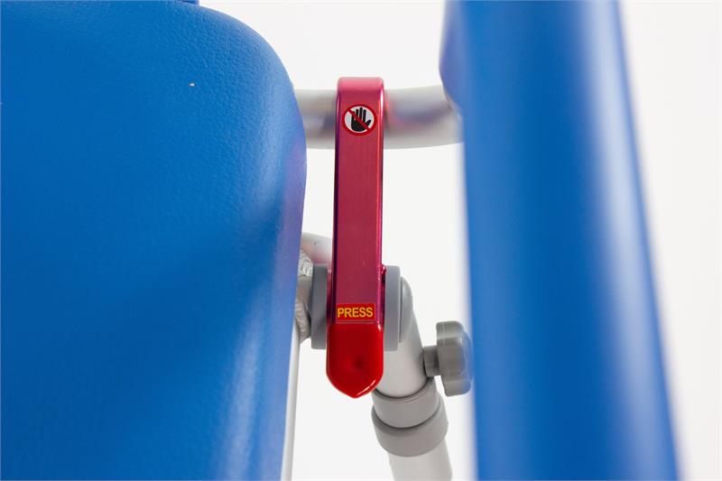 Gentleboost Uplift Assist 3-in-1 Shower and Commode Chair by Platinum Health|Gentle, spring-loaded mechanism lifts users to standing position|Lever for spring mechanism is easy to access|Seat comes with two commode pans|Dimensions for spring loaded seat