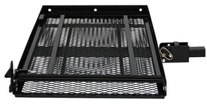 Manual fold up carrier is best for hitch heights from 12" to 14"