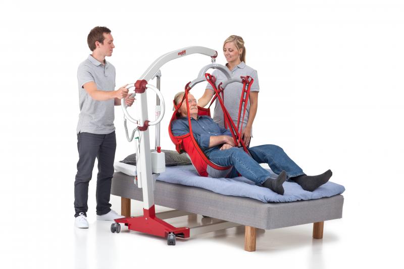 Molift Mobile Mover 180 Patient Lift lifting patient from bed
