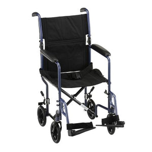 Nova Steel 19" Transport Chair in Blue|Nova Steel 19" Transport Chair in Red|Nova Steel 19" Transport Chair in Black|Nova Steel 19" Transport Chair in Champagne