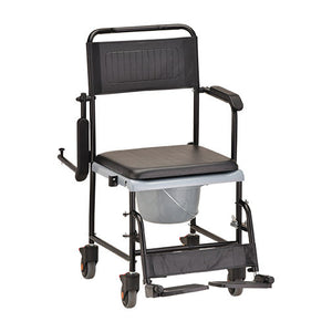 Nova Transport Commode Chair Dropped Arm|Nova Transport Commode Chair Arm Up