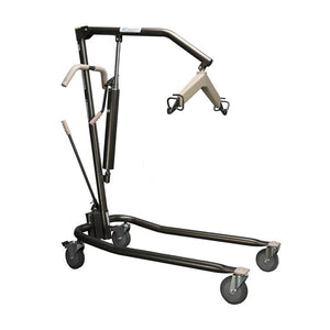 Protekt Onyx Hydraulic Lift by Proactive Medical|Front view of the Protekt Onyx Hydraulic Lift by Proactive Medical|Optional Full Body Mesh Sling with Commode Opening by Proactive Medical|Optional Full Body Mesh Sling by Proactive Medical|Optional Full Body Polyester Sling by Proactive Medical