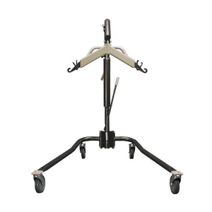 Protekt Onyx Hydraulic Lift by Proactive Medical|Front view of the Protekt Onyx Hydraulic Lift by Proactive Medical|Optional Full Body Mesh Sling with Commode Opening by Proactive Medical|Optional Full Body Mesh Sling by Proactive Medical|Optional Full Body Polyester Sling by Proactive Medical