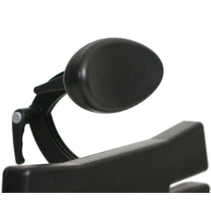 Optional oval head support shown in black