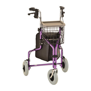Nova Traveler 3-Wheel Rolling Walker in Purple