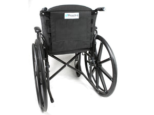 Protekt Adjustable Tension Back Cushion by Proactive Medical|Back adjustments are made with adjustable straps|Back cover hides straps when adjusted