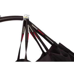 Handicare Positioning Sling with Net Mesh with User|Handicare Positioning Sling attached to carry bar