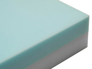 Protekt 600 Bariatric Pressure Redistribution Foam Mattress|Close up on dual layer foam on Protekt 600 Bariatric Mattress|Protekt 600 Bariatric Mattress has optional side rails|360 degree nylon cover is vapor permeable and easy to clean