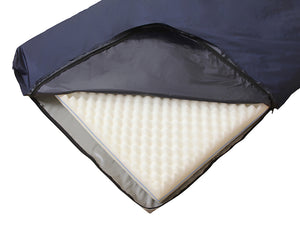 Protekt Serenity Gel Overlay by Proactive Medical|Gel bladders contain an aqueous gel composition for immersion|Bottom of cover has 4 elastic straps to firmly hold mattress in place