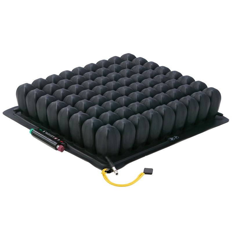 Roho Quadtro Cushion - Mid Profile without cover|Roho Quadtro Cushion - Mid Profile with cover half on|Pocket for Cushion comes standard and is convenient for carrying and travel