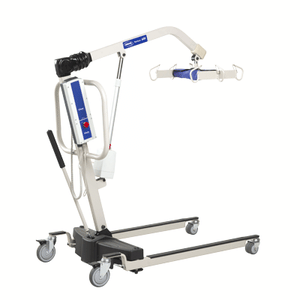 Reliant 600 Heavy-Duty Power Lift with Low Base, Battery powered full body patient lift with a 600 lb weight capacity and low base height|Heavy Duty Full Body Mesh Sling - XXL|Heavy Duty Full Body Mesh Sling with Commode Opening - XXL|Optional Invacare Reliant Digital Scale support up to 600 pounds