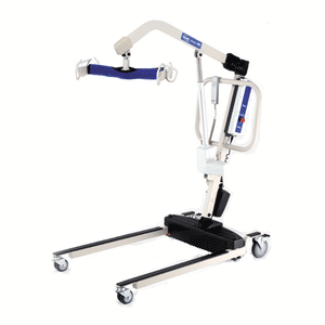 Reliant 600 HD Power Lift w/ Power Opening Low Base, Battery powered full body patient lift with a 600 lb weight capacity and powered low base|Heavy Duty Full Body Mesh Sling - XXL|Heavy Duty Full Body Mesh Sling with Commode Opening - XXL|Optional Reliant Digital Scale - up to 600 lbs