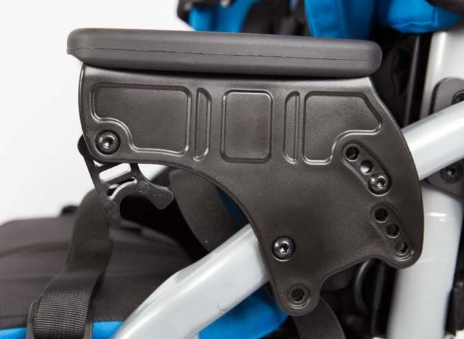 Height and angle adjustable armrest is optional