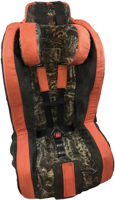 Roosevelt Pediatric Car Seat With Head Support in Hunter Orange Camo