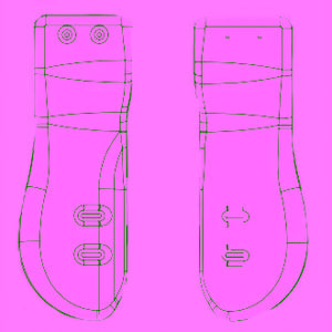 Divided seat for Zitzi Starfish shower and commode