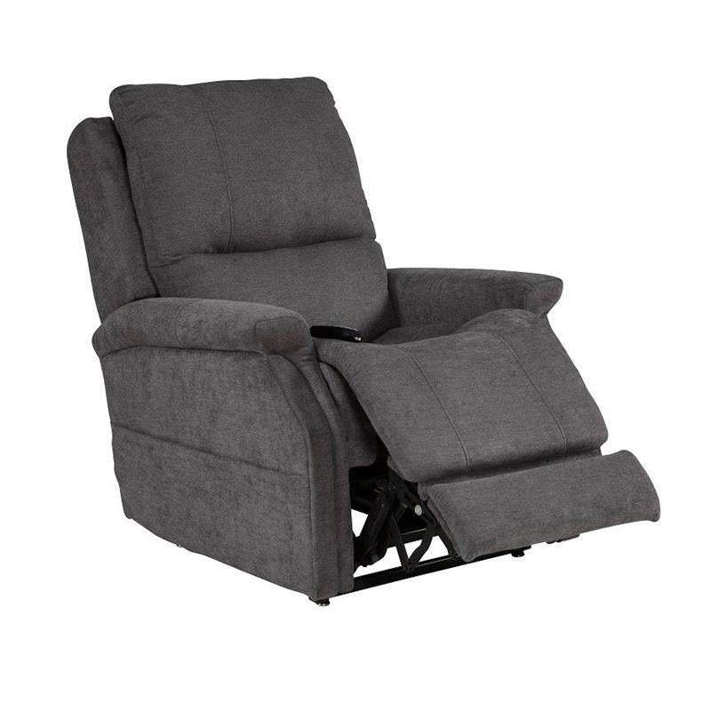 VivaLift Metro Lift Chair in Seville Grey|VivaLift Metro Lift Chair in Seville Grey with headrest propped up|VivaLift Metro Lift Chair in Seville Brown