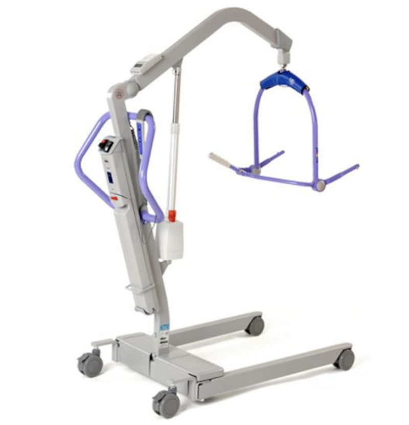 Choice of 4 prong spreader bar with manual DPS - Arjohuntleigh Maxi 500 Patient Lift|Option of 2 Pt Spreader Bar Arjohuntleigh Maxi 500 Patient Lif|Arjohuntleigh Maxi 500 Patient Lift|Optional ArjoHuntleigh General Purpose Clip Sling with Padded Legs|Optional  ArjoHuntleigh Mesh Loop Bathing Sling with Head Support