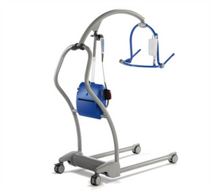 Arjohuntleigh Maxi Twin Patient Lift - Pictured with DPS Bar|Arjohuntleigh Maxi Twin Patient Lift with DPS Bar|Arjohuntleigh 2 Point Loop Sling Bar|Optional ArjoHuntleigh General Purpose Clip Sling with Padded Legs|Optional Arjohuntleigh Mesh Loop Sling with Head Support