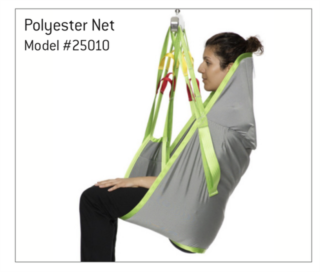 Full Body Sling by Human Care in Polyester Net Fabric|Full Body Sling by Human Care in Polyester Fabric|Full Body Sling by Human Care with crisscrossing reinforced hooks|Full Body Sling by Human Care Size and Color Chart