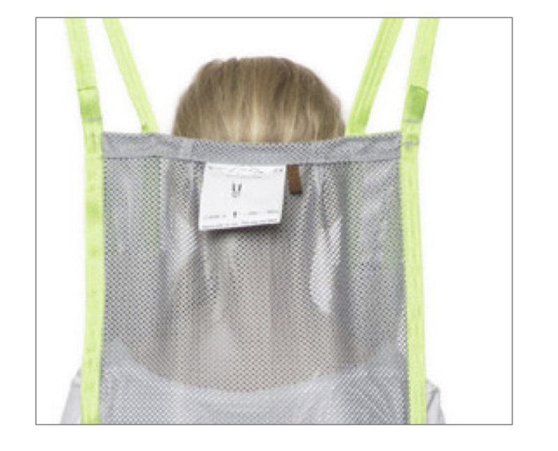 Activity Sling by Human Care|Activity Sling by Human Care Side View|Activity Sling by Human Care Back View|Activity Sling by Human Care Size and Color Chart