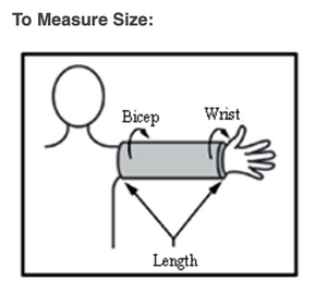 Pedi-Wrap Arm to Shoulder Without Thumbhole|Pedi-Wrap Arm to Shoulder with Thumbhole - How to Measure