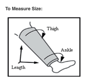 Pedi-Wrap Leg Immobilizers with Straps by Medi-Kid|Pedi-Wrap Leg Immobilizers with Straps - Size Chart