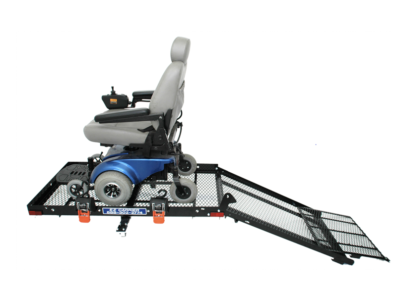 Manual Mobility Device Carrier by EZ Carrier with loading ramp