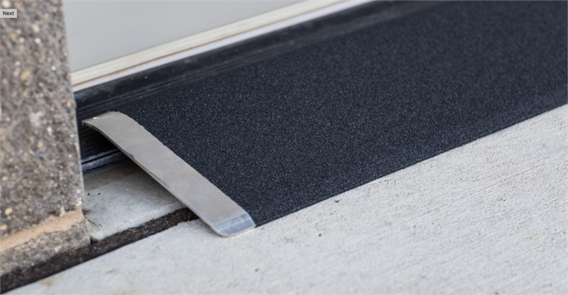 Gently move over door thresholds with three sizes of entry plates|Useable height up to 2" and a non-slip grip allow users to safely enter