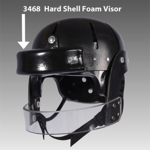 Danmar Deluxe Hard Shell Helmet|Danmar Hard Shell Helmet Foam Visor|Danmar Hard Shell Helmet Eyeglass Relief Area|Danmar Hard Shell Helmet Reinforced Seams|Danmar Hard Shell Helmet Reinforced Liner|Danmar Hard Shell Helmet Ear Covering|Danmar Hard Shell Helmet Rear Extension|Danmar Deluxe Hard Shell Helmet - Measurements|Quick Release Buckle Under Chin|Quick Release Buckle Top of Head