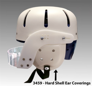 Danmar Deluxe Hard Shell Helmet|Danmar Hard Shell Helmet Foam Visor|Danmar Hard Shell Helmet Eyeglass Relief Area|Danmar Hard Shell Helmet Reinforced Seams|Danmar Hard Shell Helmet Reinforced Liner|Danmar Hard Shell Helmet Ear Covering|Danmar Hard Shell Helmet Rear Extension|Danmar Deluxe Hard Shell Helmet - Measurements|Quick Release Buckle Under Chin|Quick Release Buckle Top of Head