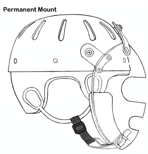 Danmar Hard Shell Helmet Hard Shell Permanent Mount