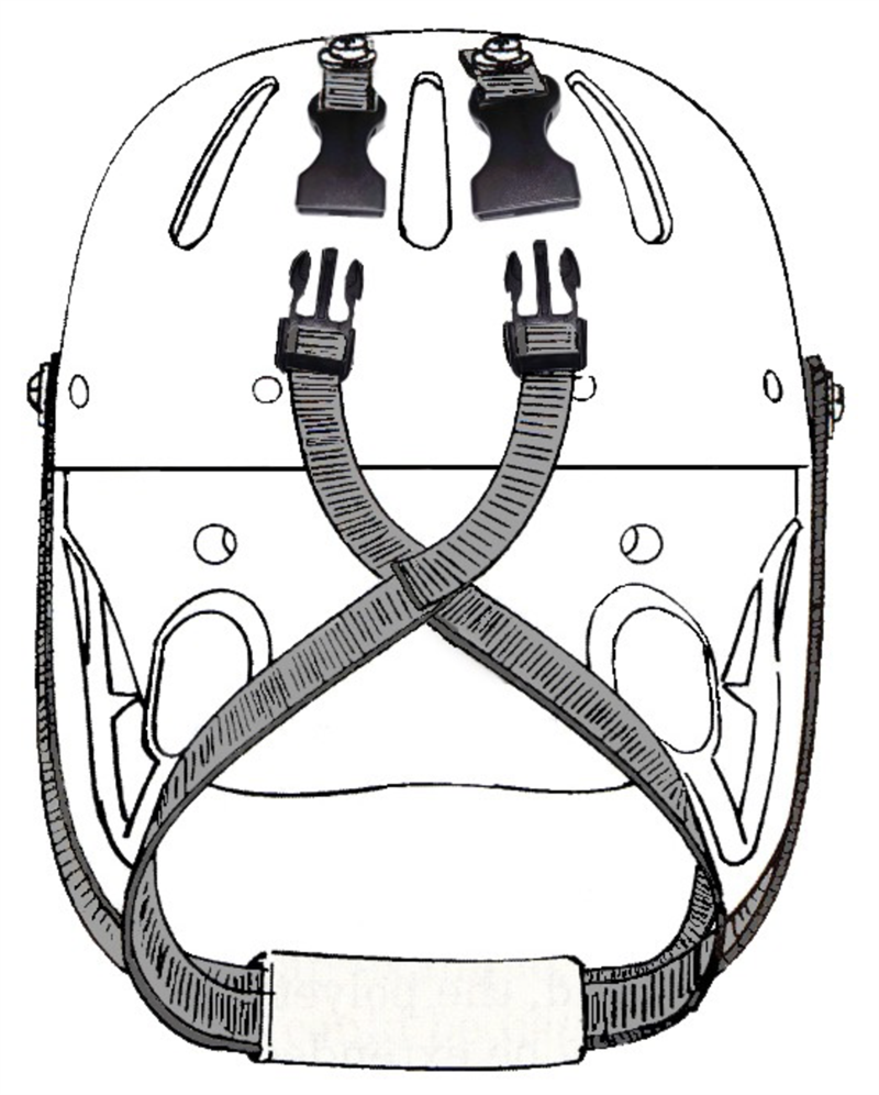 Danmar Hard Shell Safety Helmet Face Bar Custom Strapping