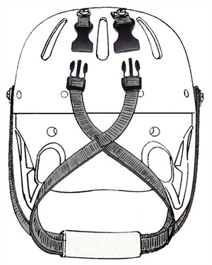 Danmar Hard Shell Safety Helmet Face Bar Custom Strapping