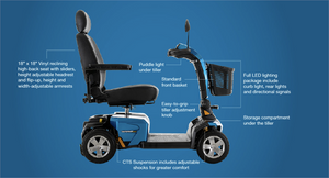 Victory LX Sport 4-Wheel Pride Mobility Features