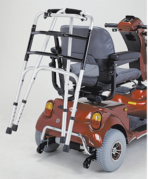 Roaster 3-Wheel From Merits Side View|||Roadster Dissembled|Optional Cane Holder|Optional Foldable Rear Basket|Optional Walker Holder|Optional Canopy without foldable basket|Optional Scooter Cover