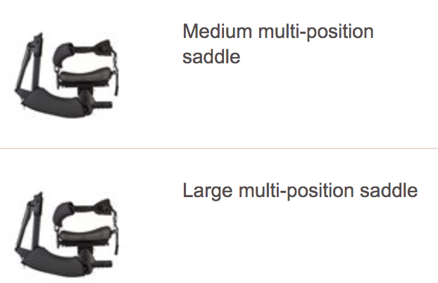Optional- Multi-Position Saddle Rifton Medium Pacer Gait Trainer