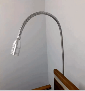 Optional - Flexible silver matte reading light
