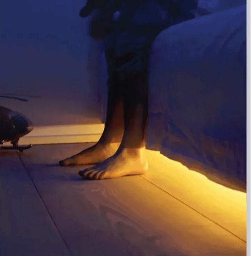 Optional- Motion and light sensor under bed night light